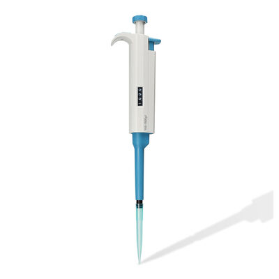 DLAB TopPette Single Channel Verstelbare Micropipette met ergonomisch lichtgewicht ontwerp, helder digitaal volume display en autoclaveerbaar onderdeel