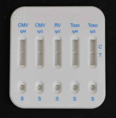 CMV IgM/IgG RV IgG TOXO IgG/IgM Combo Cassette Sensitiviteit Colloïdale goud Urine Test Cassette Kit