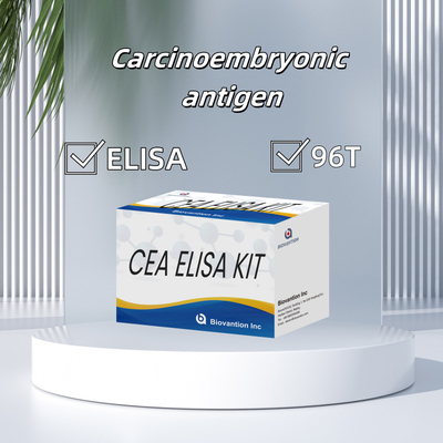 CE-goedkeuring voor menselijk gebruik CEA kwantitatieve Elisa-testkit Bloed- of serumtest 96T