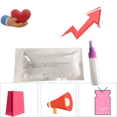24 maanden houdbaarheidsduur Salmonella Typhoid Antigen Test S.typhoid Cassette Colloïdale goud Rapid Test Cassette