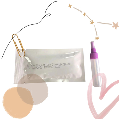 24 maanden houdbaarheidsduur Salmonella Typhoid Antigen Test S.typhoid Cassette Colloïdale goud Rapid Test Cassette