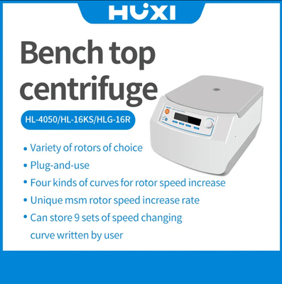 HUXI Centrifuge Laboratoriumcentrifuge 50 ml / 15 ml / 10 ml Bank Top Lab Low Speed Centrifuge