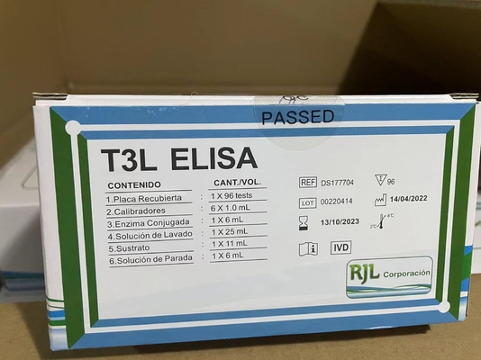 Eenvoudig te gebruiken FT3 ELISA-testkit met lange houdbaarheid en 2C-8C conserveringsmethode