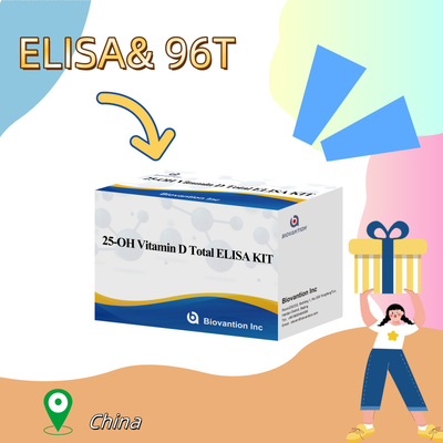 25-OH Vitamine D Elisa Test Kit Sensitief voor kwantitatieve meting van 25-hydroxyvitamine D-gehalten in serum of plasma Beoordeling van vitamine D-status en ondersteuning