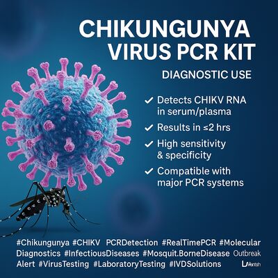 PCR Chikungunya Virus Test Kit Handleiding Kunststof Behuizing 24 Maanden Stabiliteit