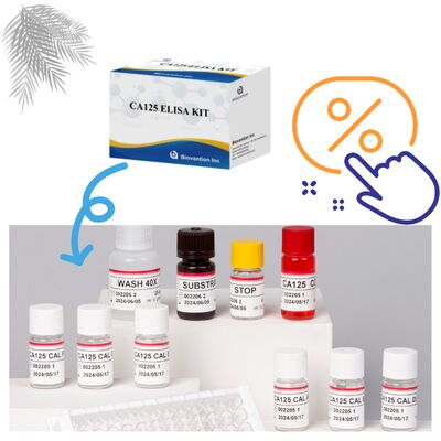 Hooggevoelige CA125 ELISA-testkit met 96 tests en 1 uur testtijd voor een nauwkeurige diagnose van kanker